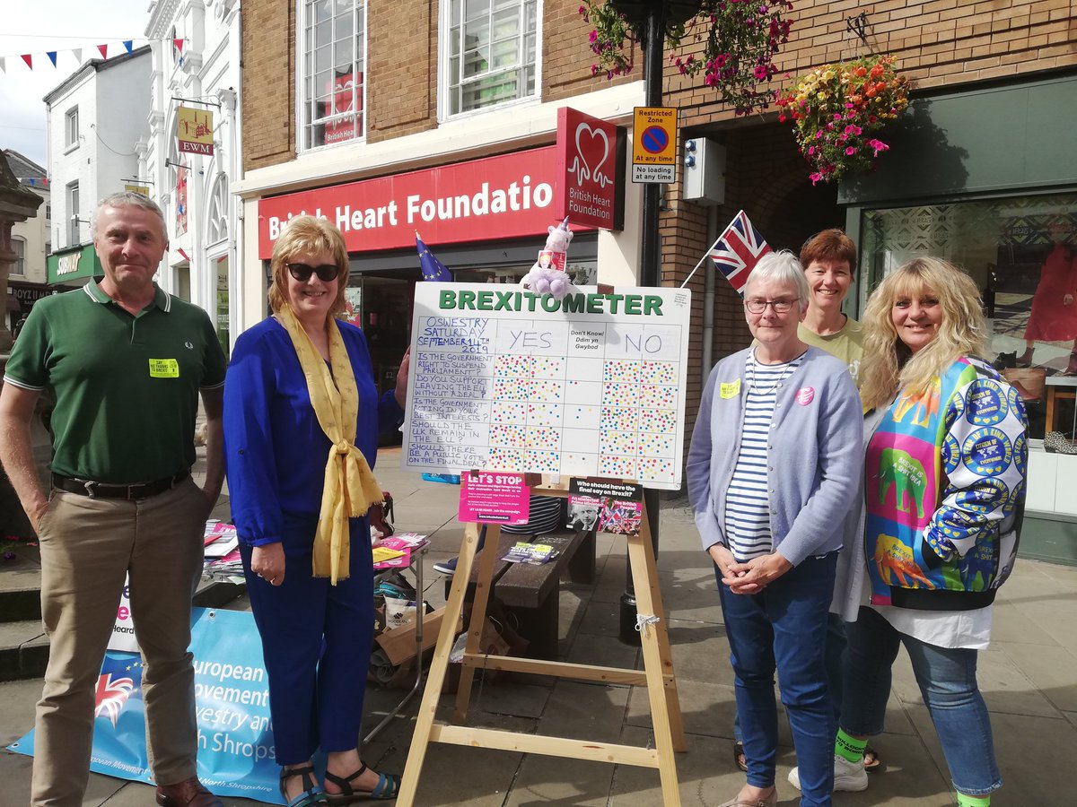 EuroMoveOs's tweet photo. #Oswestry #Brexitometer final results show strong support to remain in the EU and a public vote on a #FinalDeal, but #Leaver support for suspending Parliament and #NoDealBreixt. A clear "No" to "is the Govt acting in your best interests!" @HRBee70 @piginthepoke @4Worcestershire https://t.co/0bx2XIlUU6