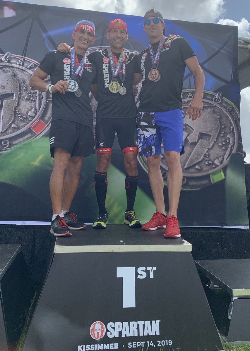 GroundPoundr11's tweet photo. The 1st @SpartanRace City Sprint went down today at #spartankissimmee FL! It was hot, humid, and uncomfortably fast! We all had a blast with the #spartanramburpees along with #backtobackracing #backtobackpodium in elite and AG! #bringbackmasterselite #fitover40 https://t.co/iUmNblRI6r