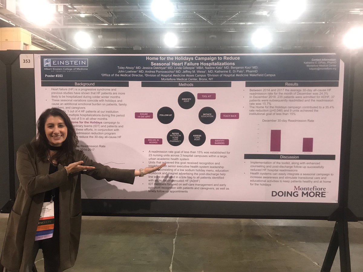 My best Vanna White impression to highlight @MontefioreNYC @EinsteinMed readmission reduction efforts through our Home for the Holidays campaign! #HFSA19