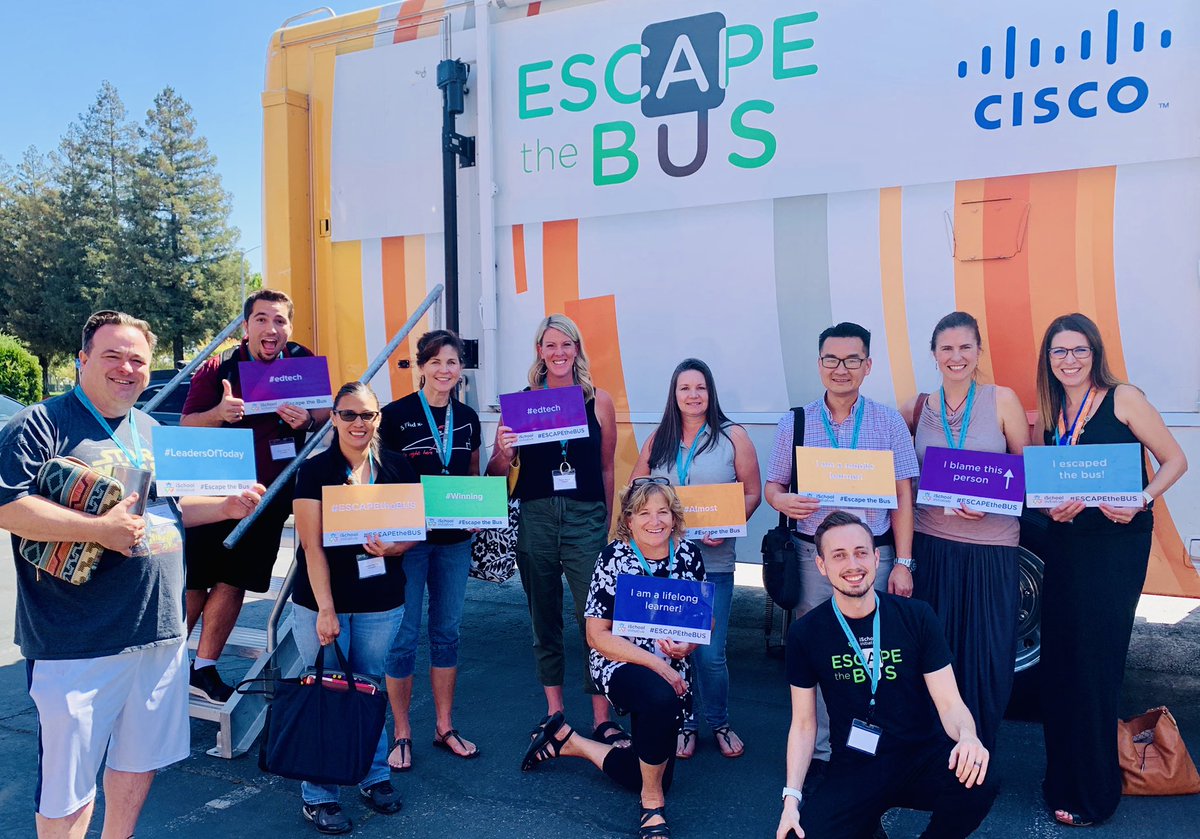 At today’s #sjcoetechsummit we were able to #Escapethebus SO MUCH FUN!!!  Thank you @iSchoolAdvocate #edtech