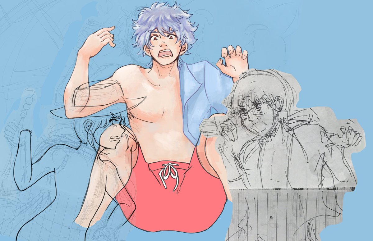 1. Omggg this old Gintama drawing! Hey I kind of like how it looks! It was too ambitious for me so I got scared but...maybe I should finish someday hahaha
