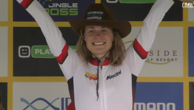 CanadianCycling's tweet image. Canadian champion Maghalie Rochette wins her first ever World Cup elite race at Jinglecross cyclingmagazine.ca/sections/news/…