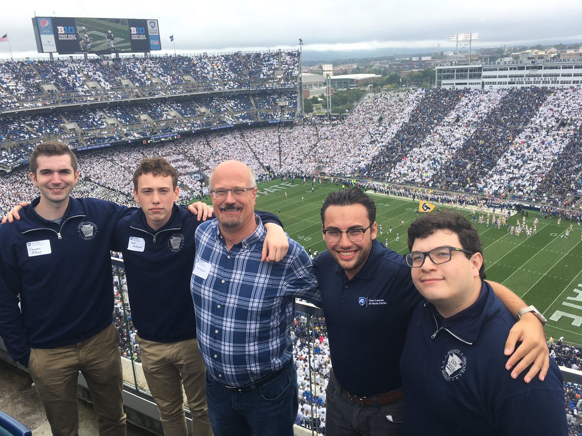 ZacharyPMcKay's tweet photo. Grateful to have had the chance to watch Penn State beat Pitt (again) with some of Pennsylvania’s elected officials. Nonpartisan in all but this historic state rivalry. #GoStateBeatPitt https://t.co/pWw1XvLRWZ
