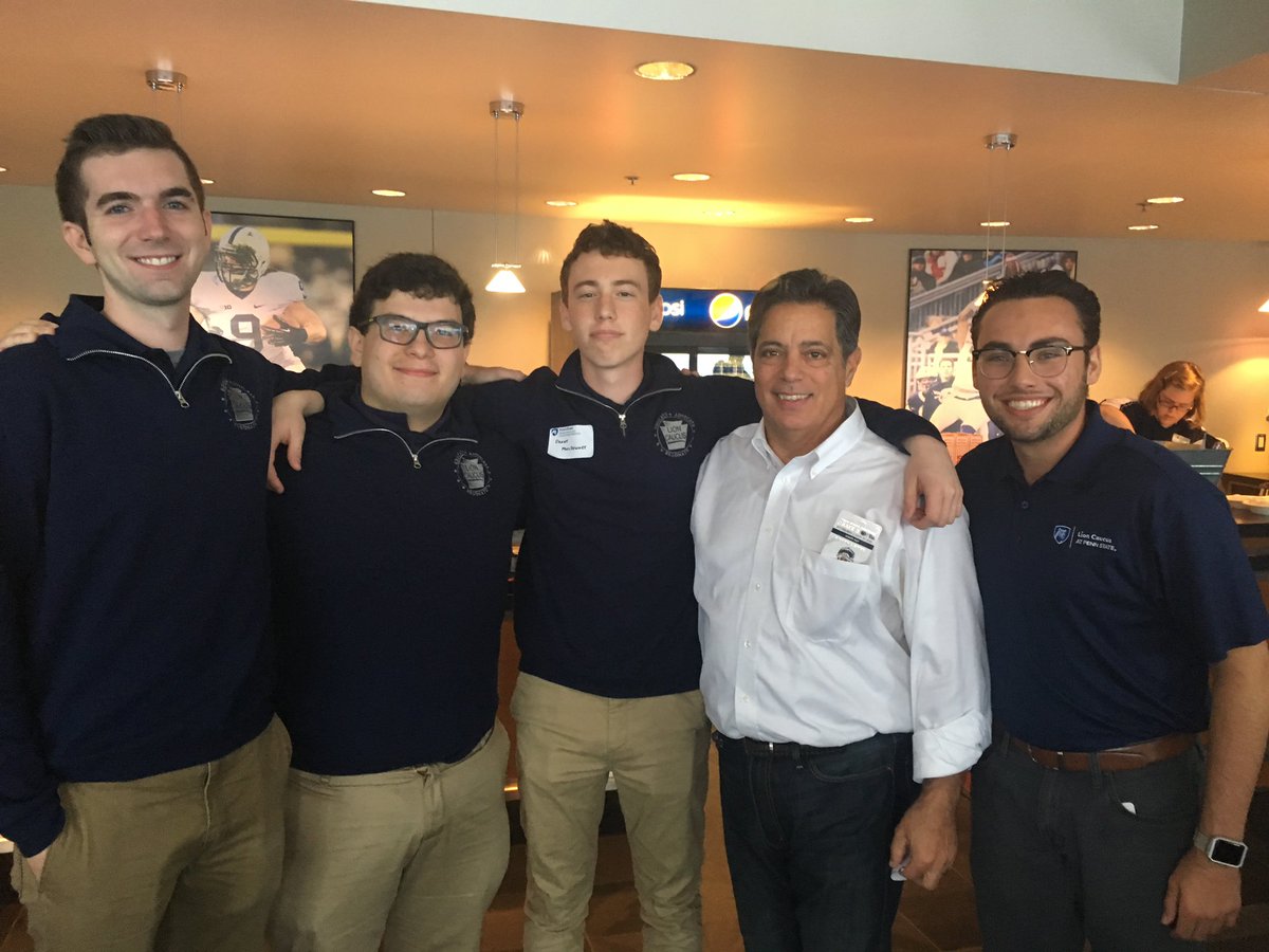 ZacharyPMcKay's tweet photo. Grateful to have had the chance to watch Penn State beat Pitt (again) with some of Pennsylvania’s elected officials. Nonpartisan in all but this historic state rivalry. #GoStateBeatPitt https://t.co/pWw1XvLRWZ