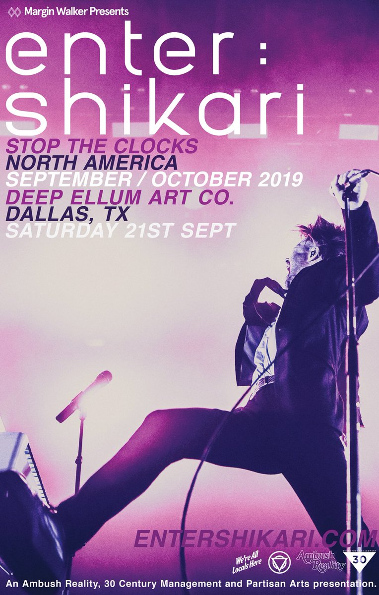 ENTERSHIKARI's tweet image. one week! #StopTheClocks 🇺🇸🇨🇦 
w/ @cantswim_  #dallas 
entershikari.com/shows