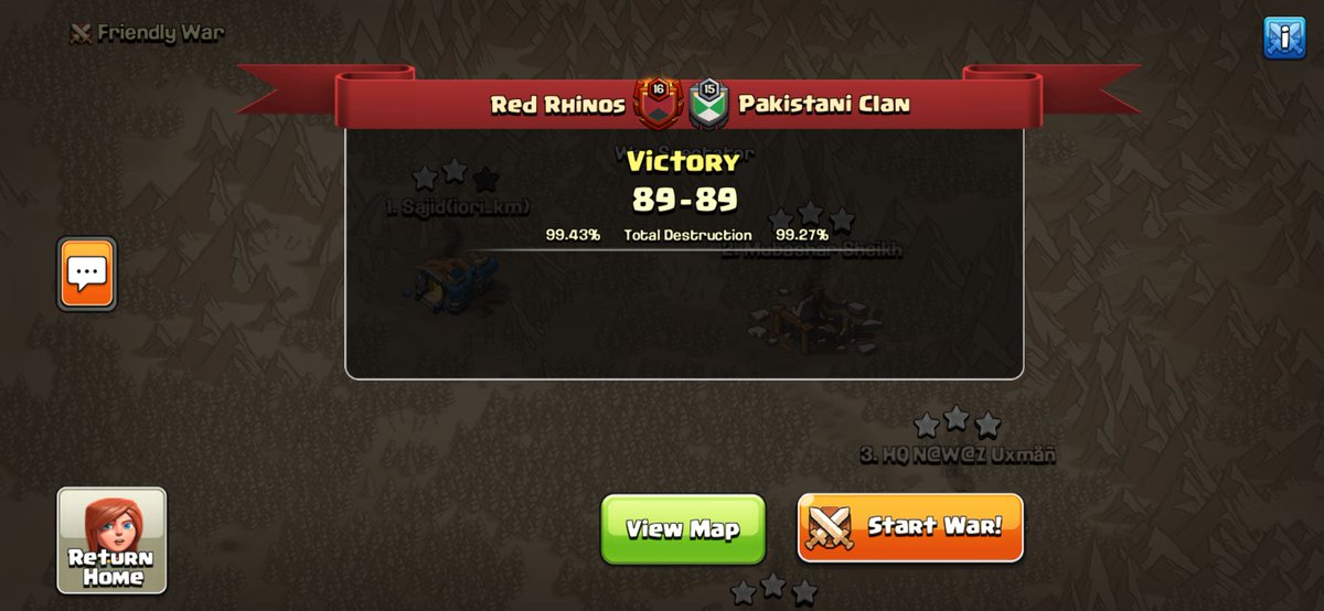 Red Rhinos (@redrhinoscoc) on Twitter photo What a F#%*&ing war!! Especially the last 5 minutes. Came down to the 12s and we got it by one tenth of a percent. GG Rhonos💪💪 and very well played by <a href="/PakistaniClan/">PakistaniClanCoC</a> GL rest of the season. <a href="/champwarleague/">Champions War League</a> What a F#%*&ing war!! Especially the last 5 minutes. Came down to the 12s and we got it by one tenth of a percent. GG Rhonos💪💪 and very well played by <a href="/PakistaniClan/">PakistaniClanCoC</a> GL rest of the season. <a href="/champwarleague/">Champions War League</a>