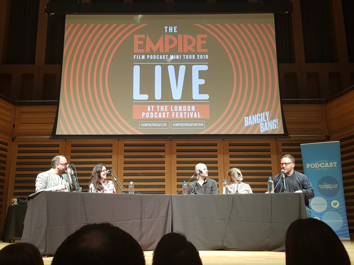Seeing an exclusive of @colintrevorrow's excellent #JurassicWorld short #BattleAtBigRock as part of the @empiremagazine podcast live was a great way to spend a Saturday night!! #empirepodcastlive #LondonPodFest