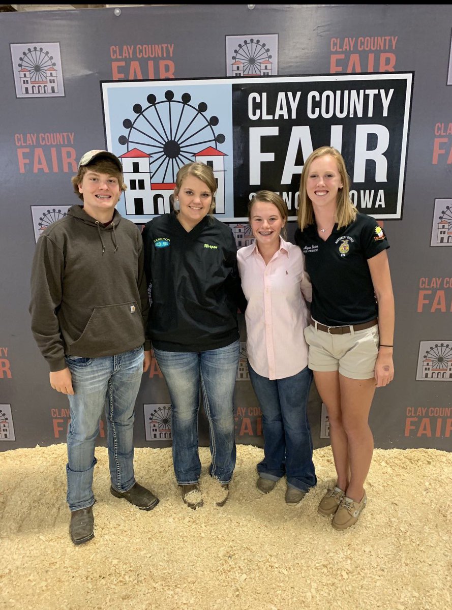 therealsccffa's tweet photo. @tblanch2020, @macymacke, and @MorganVogel4 did livestock judging today at the Clay County fair for an overall finish of third place! Good job, guys! https://t.co/uaZlK0P8Wa