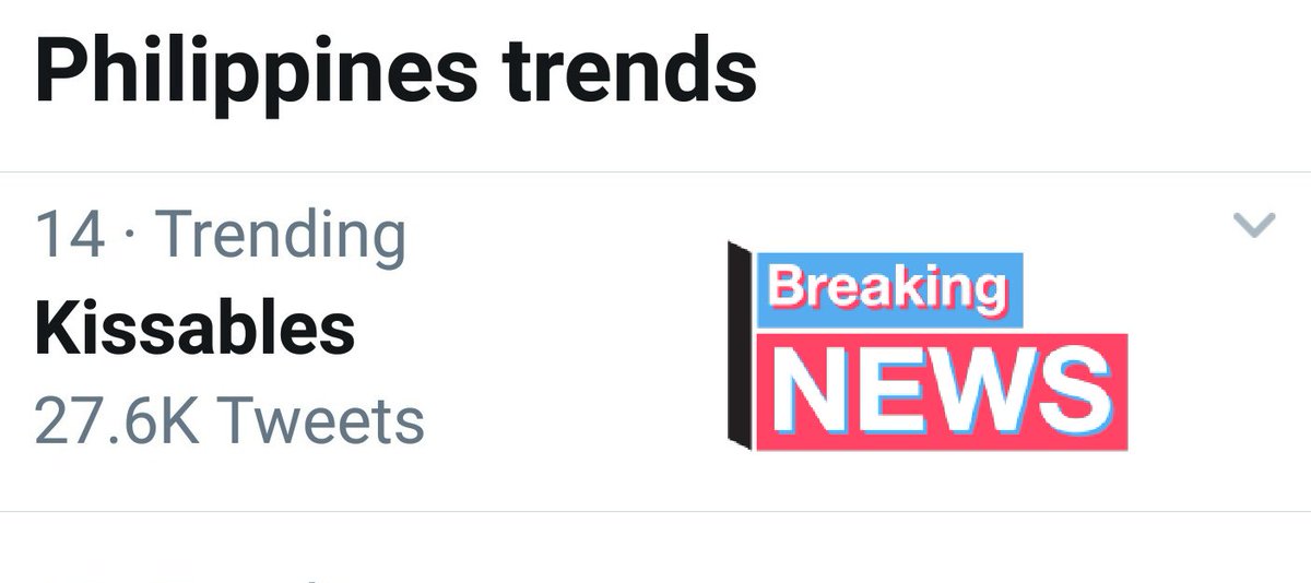Onyok_HayNaku's tweet photo. Trending na at number 14 and Kissables ,  ano balak nyo ipasok sa top 10? Yahahaha 

@KissesDelavin

#ABSCBNFanFaveKISSES3Peat

KISSES DELAVIN
Kissables https://t.co/RzHx51JNli