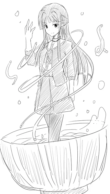 私魔女のキキ、こっちはバースデーイラスト何描こう?しずか...うどん...しずかうどん...のキーワードで錬成してしまって途中何描いてるのかよくわからなくなって筆を置いてしまったうどんの精霊MOGAMI

...遅れてもちゃんと描くからゆるちて? 