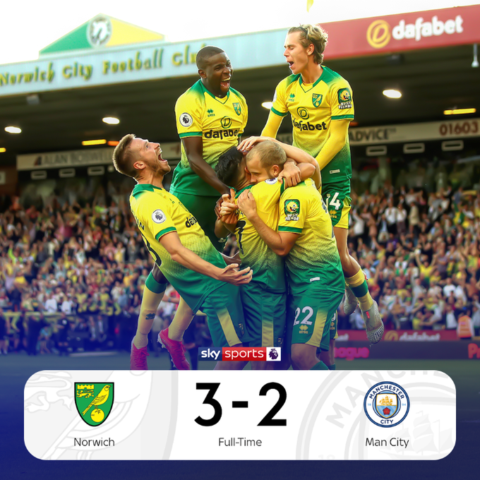 Skysportnewsng's tweet photo. Norwich don show say dey come count bridge as dey show Man city pepper.
#NORMCI
#NORMNC https://t.co/A1LhyamWNW