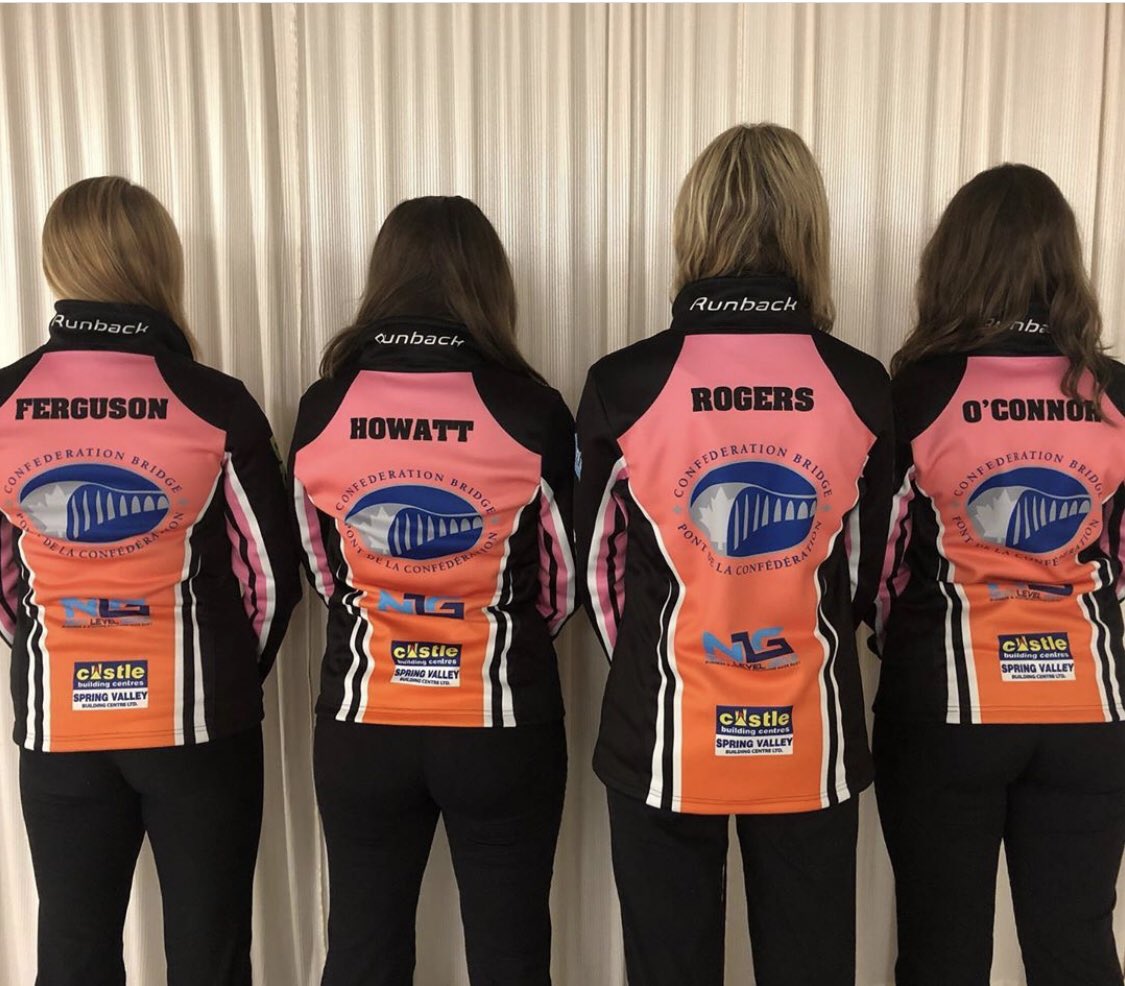 TeamFerguson_PE's tweet photo. Happy to hit the ice for the first time together as our new team and sporting our new @RunbackCurling jackets! @SlamSeries https://t.co/AlsywUn4zi