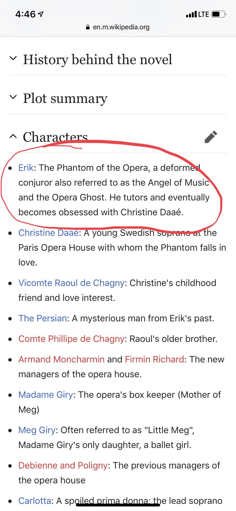 what is the phantom of the operas name