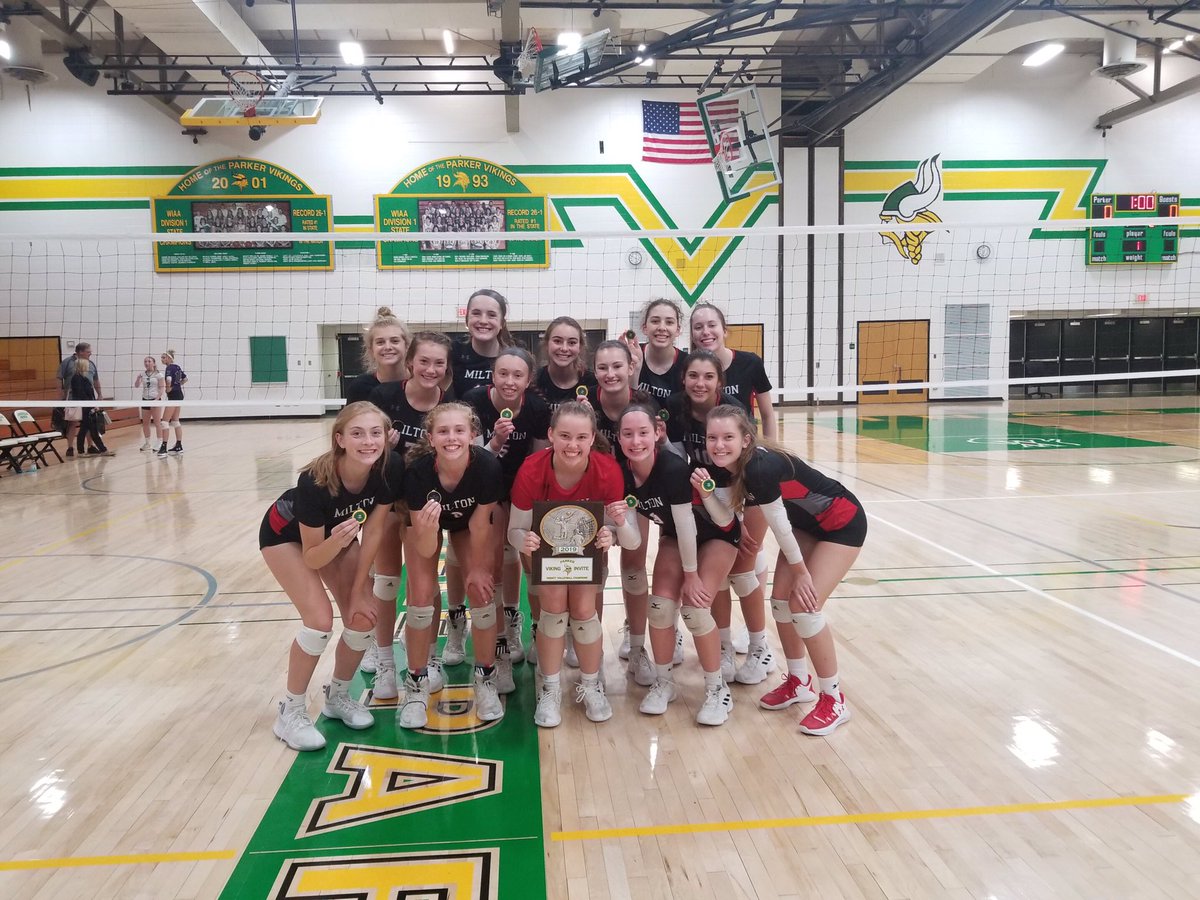 Congratulations to our MHS volleyball team on winning the Janesville Parker Invitational today! Go Red Hawks! #MiltonPride

Thanks to Mrs. Stuckey for the photo!