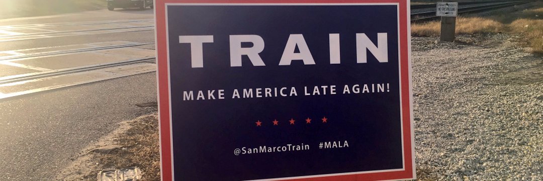 worldofmoonbats's tweet photo. It's got our vote! Get on board! @SanMarcoTrain #MakeAmericaLateAgain https://t.co/HLBvDBV1ow