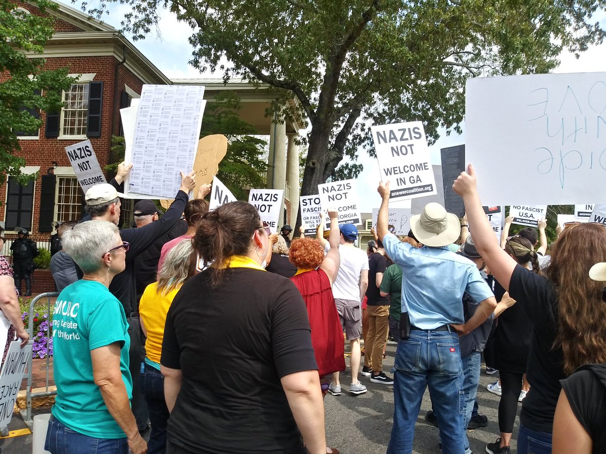 SCofNorthGA's tweet photo. Some pictures from today's counter protest in Dahlonega https://t.co/VJaoczZR6h