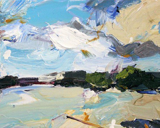 “Seagull Clouds”, 15X20cm, oil on board. #abstractexpressionist #artspace #paint #gallery