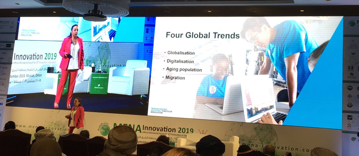 Dr. Hanan Khalifa speech on empowering students, aspirational education and creating tomorrow's digital citizen, highlights global trends that are changing education landscape and systems <a href="/MENAInnovation/">MENA Innovation</a> #MENAInnovation #edchat