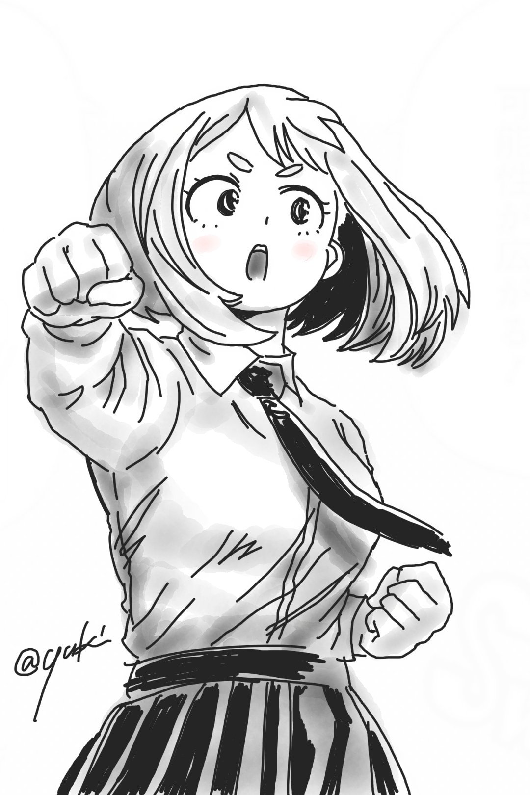黄色いヤツ Official ヒロアカのお茶子ちゃん 可愛いよね ヒロアカ お茶子ちゃん 描いてみた イラスト 落書き スマホで描いてみた T Co 4tjl32lkot Twitter
