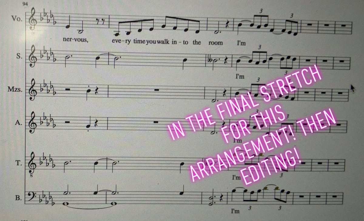 Stay tuned in to hear this arrangement!