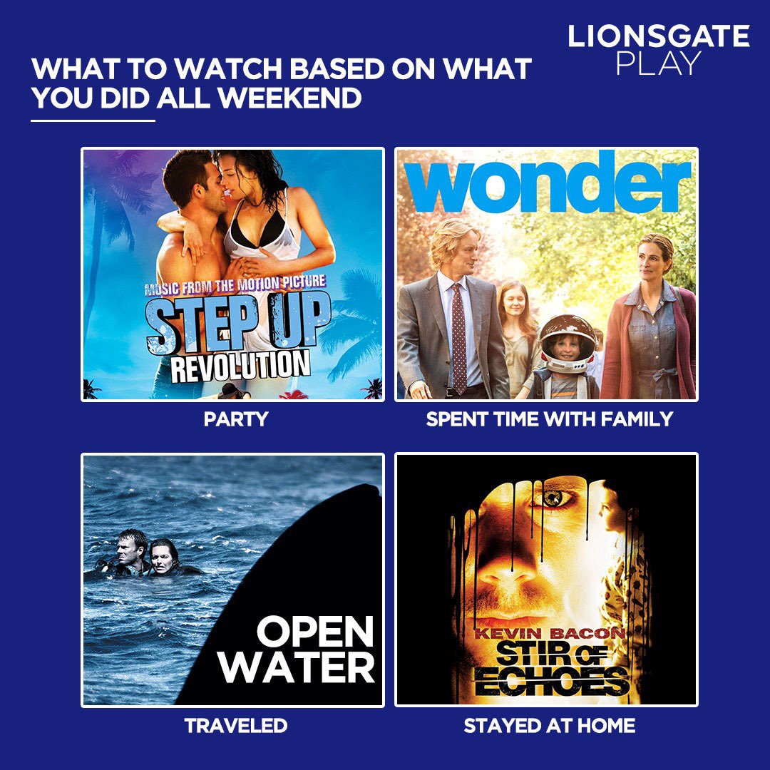 lionsgateplayIN's tweet photo. Busy weekend? Don’t waste time trying to figure what to watch! Let us know what you’ll be watching on Lionsgate Play! Streaming now on Vodafone Play and Idea Movies & Tv! #UnlockForEntertainment https://t.co/b2podLArsN