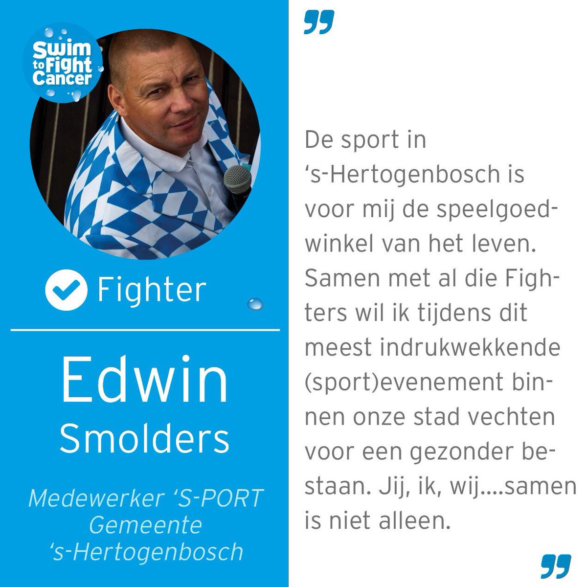 EdwinSmolders's tweet photo. Vandaag voor derde keer samen met @hvmackelenbergh speaker @SwimtoFC073. Dankbaar dit te mogen doen in de stad @shertogenbosch waar ik zoveel van hou. Heel veel succes aan alle deelnemers. Ik wacht bij de finish op jullie om iedereen de eer te geven waar hij/zij recht op heeft 💙 https://t.co/B89MwGAj5u