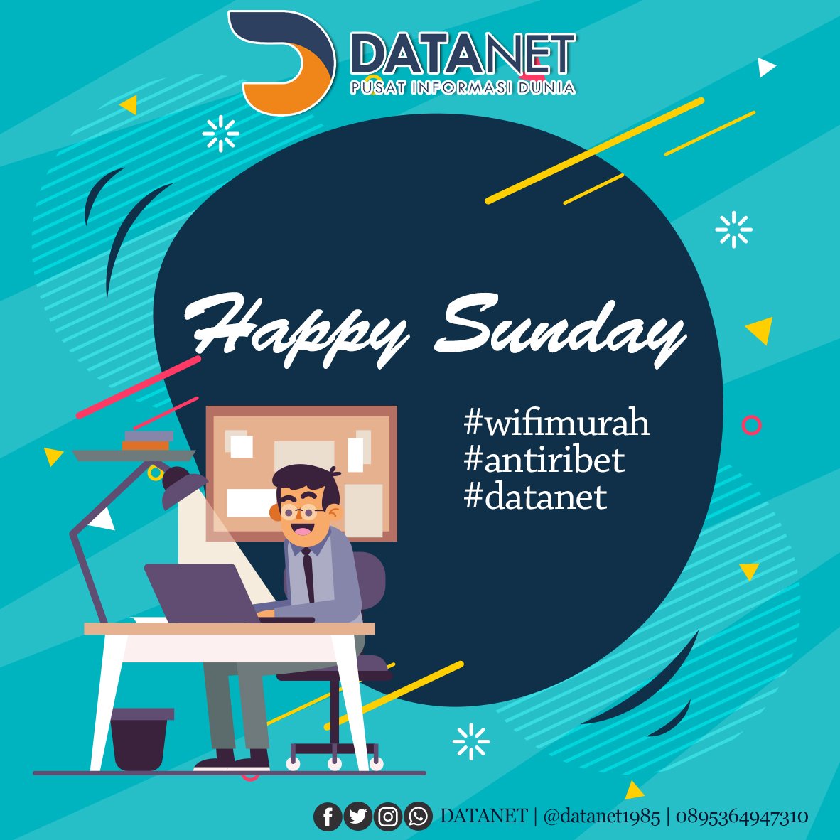 datanet1985's tweet image. Happy sunday teman-teman... selamat berlibur, jangan lupa pasang wifi DATA net di rumah yah, biar hari liburmu lebih menyenangkan..
#datanet
#datanethome
#datanethotspot
#datanetkece
#network
#ngalahnesia