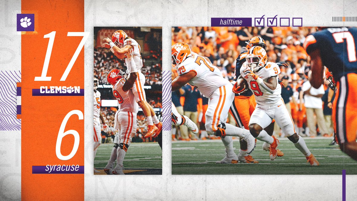 Clemson Football On Twitter And We Enter Halftime With The