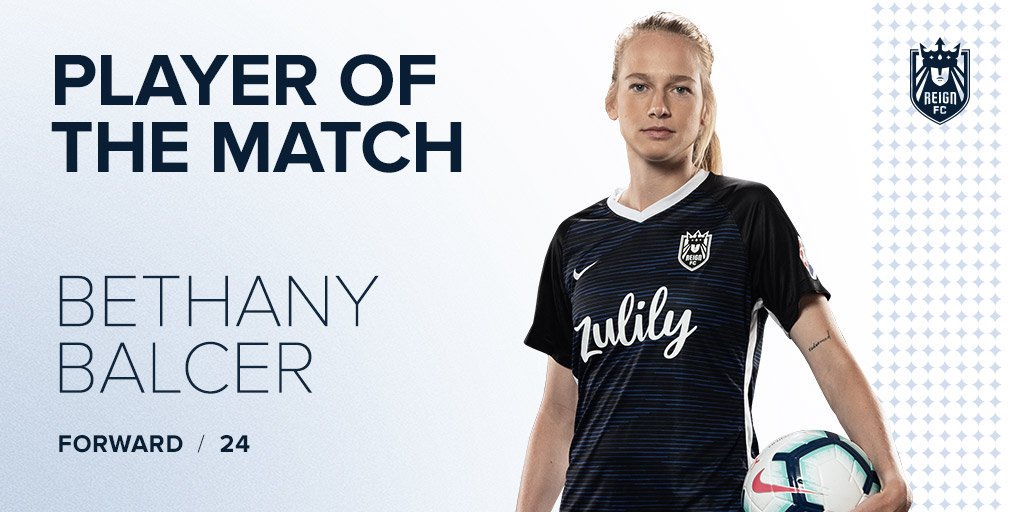 reignfc's tweet photo. Your Reign FC Player of the Match is Bethany Balcer! Balcer's quick response pulled Reign FC level in the 35th minute as she scored her team-best fourth goal of the season to help the club to a 2-2 draw
#WASvRFC #ShePlaysHere #BeBold https://t.co/DCzafIjzu9