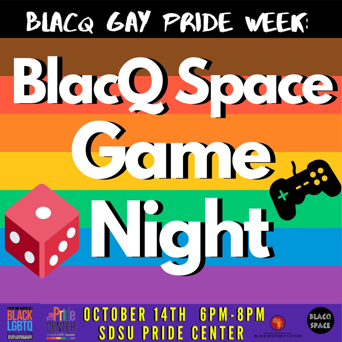 AmberStJames's tweet photo. IT'S ABOUT TO BE A WEEK LONG LITUATION COME OCTOBER 
THAT'S RIGHT Y'ALL MY ORGANIZATION BLACQ SPACE 
IS BRINGING Y'ALL 
#MoreColorMorePride
WITH OUR 1ST ANNUAL (and First ever)

San Diego BLACQ GAY PRIDE WEEK (#BGPW #BlacQGayPrideWeek)
OCTOBER 14TH - OCTOBER 18TH https://t.co/zwGNrBI2Ks