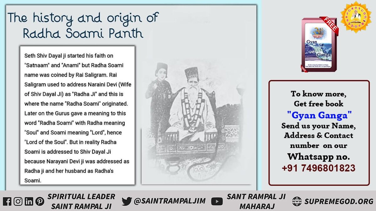 SatlokChannel's tweet photo. Shiv Dayal ji said that he did not start the Radha Soami faith. He started a faith that of "Satnaam and Anami". 
 #RealityOfRadhasoami https://t.co/zyCCBmmC4E