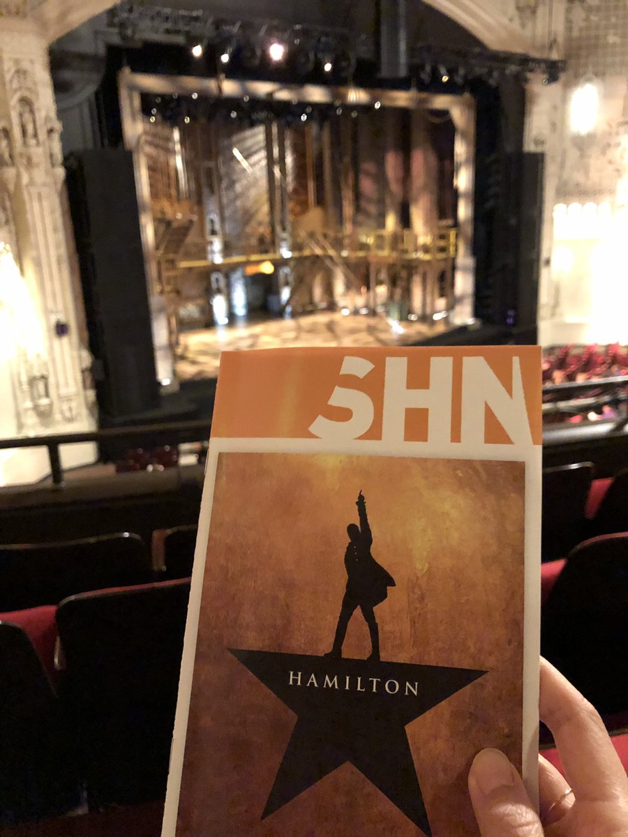 Finally seeing <a href="/HamiltonMusical/">Hamilton</a>! I hope it lives up to the hype! #HamiltonSF #AndPeggyTour <a href="/orpheumtheatre/">orpheumtheatre</a>
