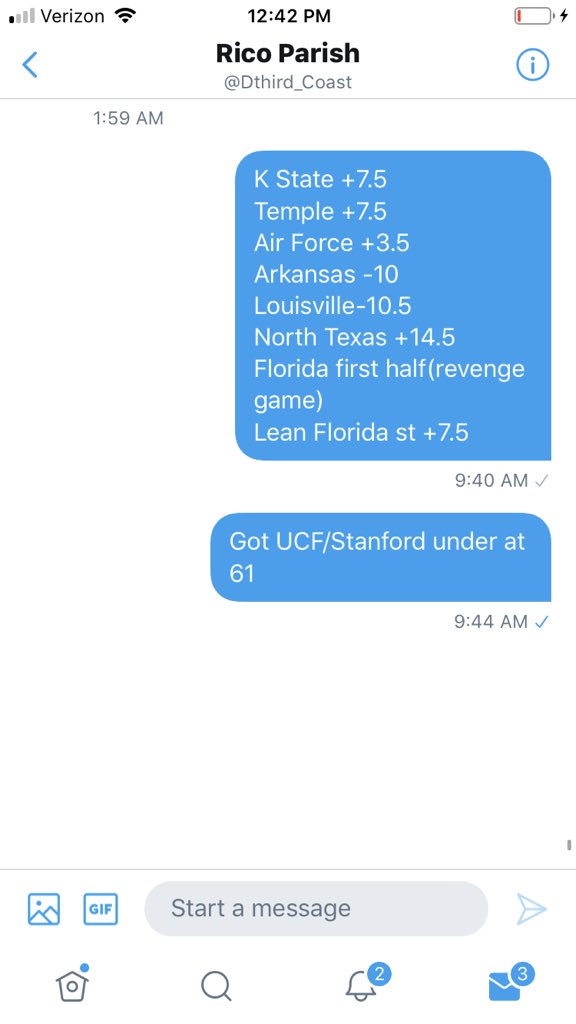JayMoneyIsMoney's tweet photo. I’m just trying to get hot before #Nba season. Y’all already know we eating big!
K State🤑🤑
Temple🤑🤑
Air Force🤑🤑
Arkansas🤑
Louisville🤑
N Texas🤑
Florida Fh🤬 2nd half🤞🏽
Iowa St🤑
UCF un🤬
On to tomorrow...
#JayMoneyIsMoney
#BandUp
#NcaafJay
#DogsBarkin
#CollegeFootball https://t.co/EQOh6ORce0