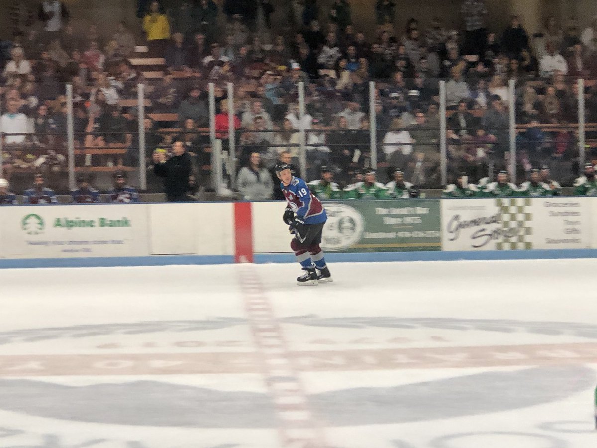 RadioMoser's tweet photo. Gotta tell ya, “The Captain” still has it. Sakic with a top shelf snipe tonight. @Avalanche #AvsAlumni #Vail https://t.co/cvsSdT9Kha