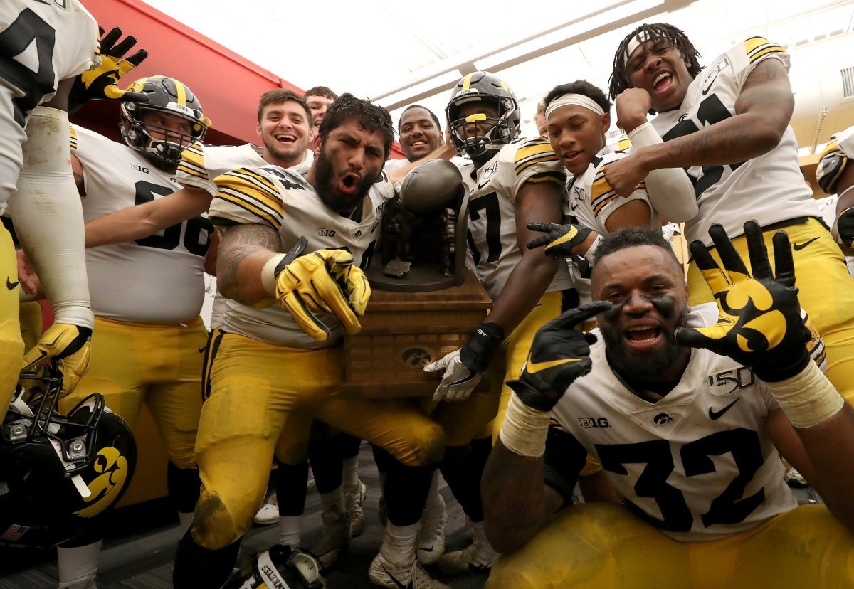 Hawkeyes hold the Cyhawk trophy!