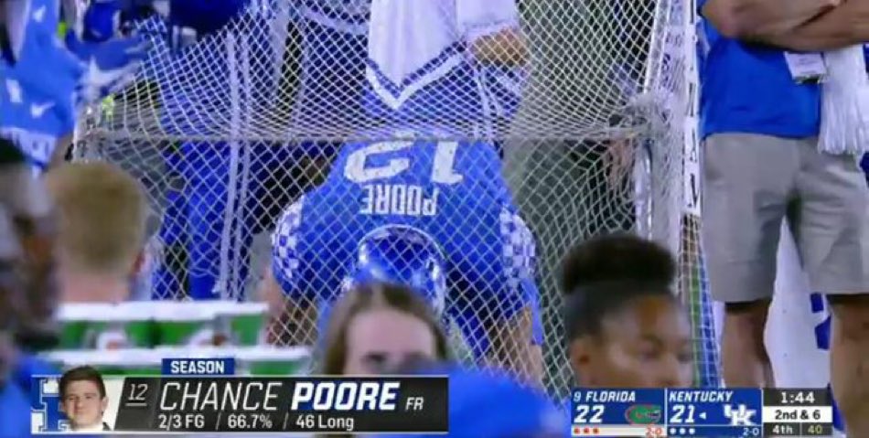 BetOnline_ag's tweet photo. Kentucky‘s kicker missed a 35-yard field goal to beat #9 Florida

When you see his name you won’t be surprised https://t.co/D9qxTI4nW1