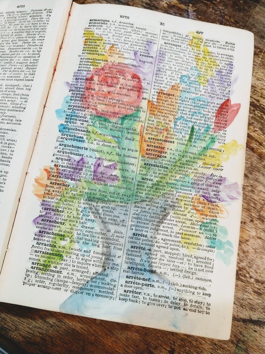 HSDeurloo's tweet photo. I can't lie. Watercolor is giving me so much joy. Also it forces me to read the dictionary. #winwin #dictionary #Watercolor #creativewell #amwriting https://t.co/jHMchR4lD9