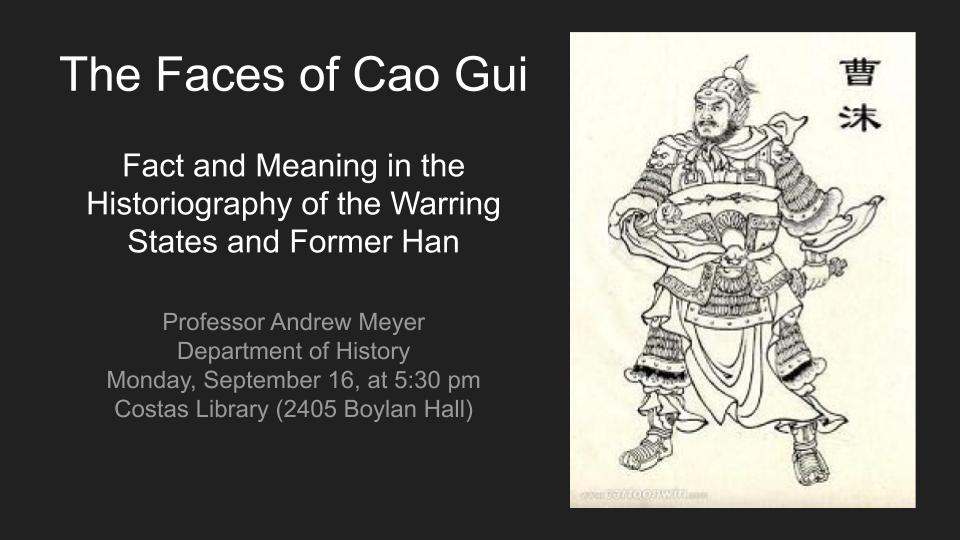 HistoryDept_BC's tweet photo. Interested in Ancient Chinese History? Join us on Monday, September 16th, for our first LAMEM (Late Antique, Medieval, Early Modern) talk of the semester!
#brooklyncollegehistorydepartment #brooklyncollegelectures #LAMEM #freetalks https://t.co/jqs0P30FaQ