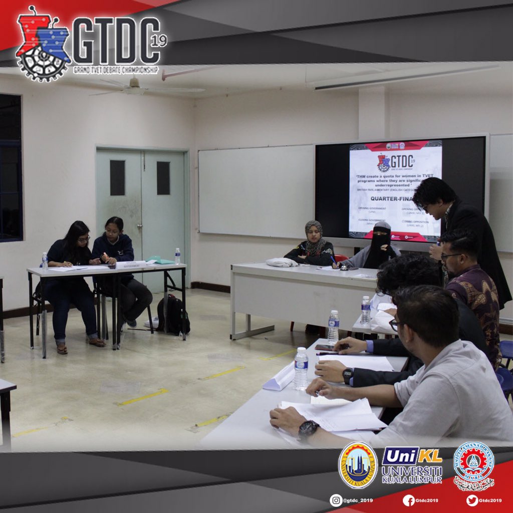 gtdc2019's tweet photo. 🎙⚙🎙GTDC2019⚙🎙⚙

GTDC 2019 DAY 2 QUARTER FINAL

#GTDC19
#GTDC2019
#GRANDTVETDEBATECHAMPIONSHIP 
#DEBATE https://t.co/icHvIpOz5V