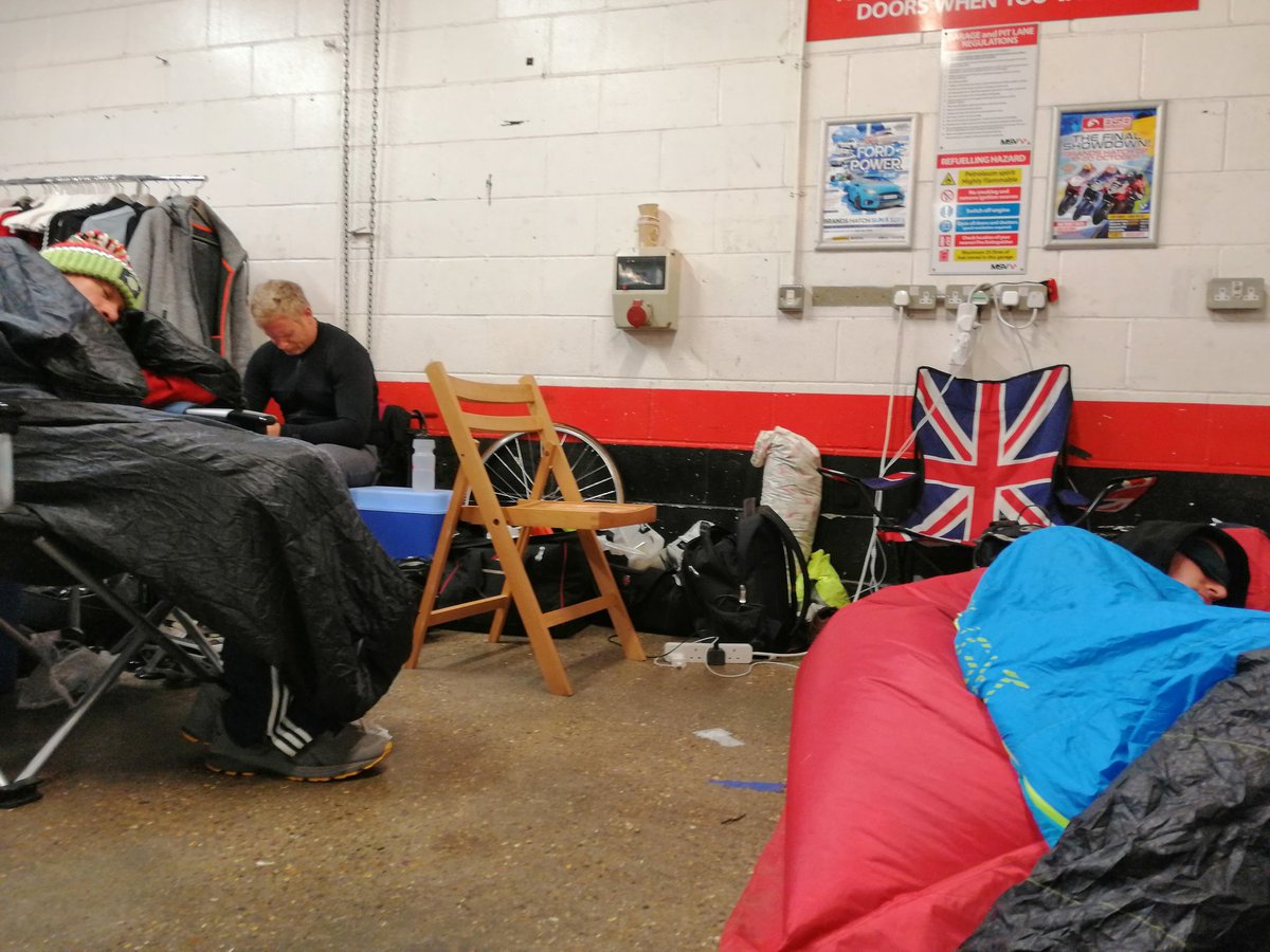 CycleTec76's tweet photo. This is what our team garage looks like at 4.30am at @revolve24. Three teams of 8 and 4 soloists. Some tired bodies but spirits still high. Time to smash on through the next ten and half hours! #OutcastCycling #TeamCharlie #Revolve24 #UKCycleChat ๐ด๐ช https://t.co/FWeKJaXTGJ