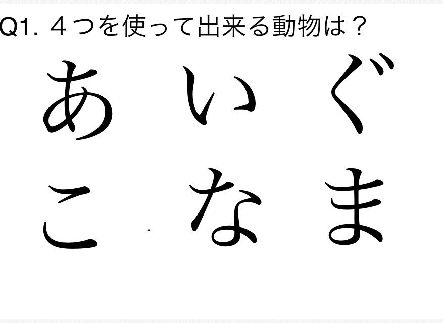 追伸 A Twitteren 第２問 答え 水素水 水 という漢字の真ん中がアルファベットのhのようになっています Hは元素では水素と読みますので 水素の水 水素水 が答えとなります この問題は Enterkey にて 検索王 と題した企画で出題した問題でした