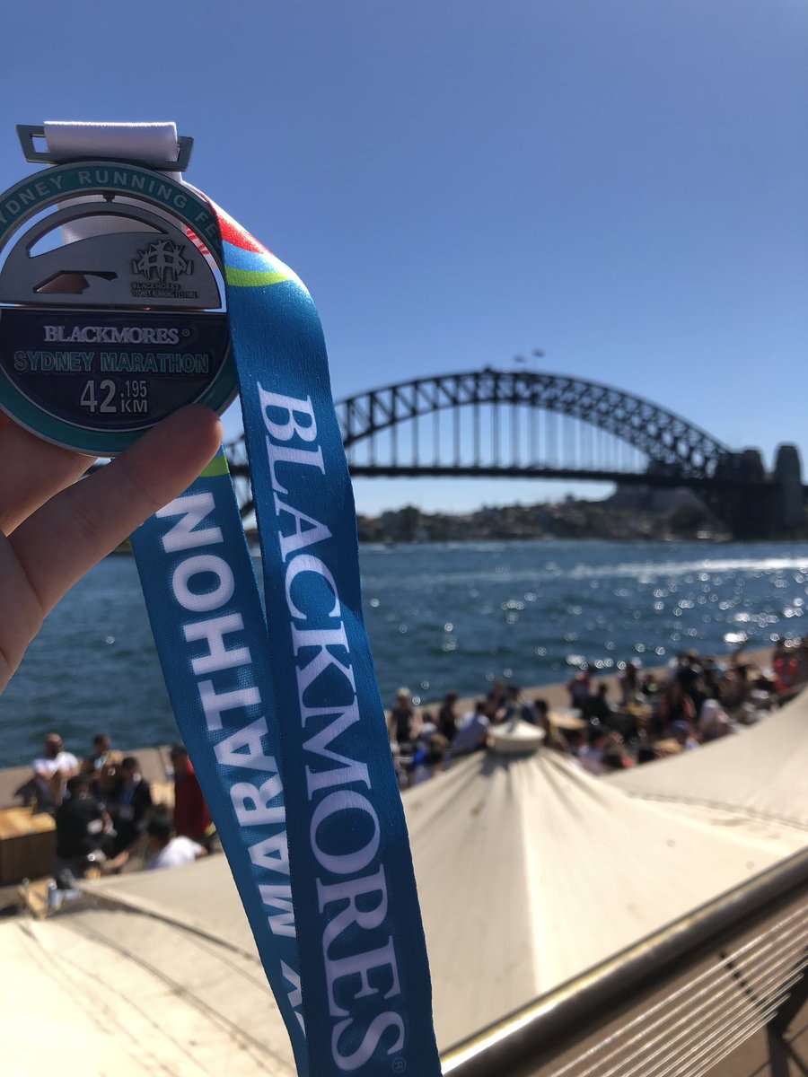 Great day for a Marathon in Sydney.
I am done ✅ 
42kms @ 4:01hrs
#SydneyRunningFestival 
#SydneyMarathon <a href="/Blackmores/">Blackmores</a>