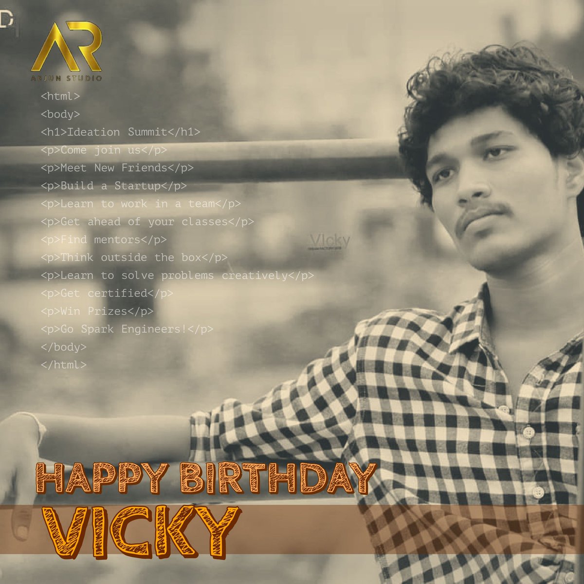 ARJUNStudiO14's tweet photo. Happy Birthday Hero 😎
 @powerpaandivkey 
"Year's may pass but our friendship Never change" - #Arjunstudio
#HappyBirthdayPowerVicky https://t.co/JImz0KHURN