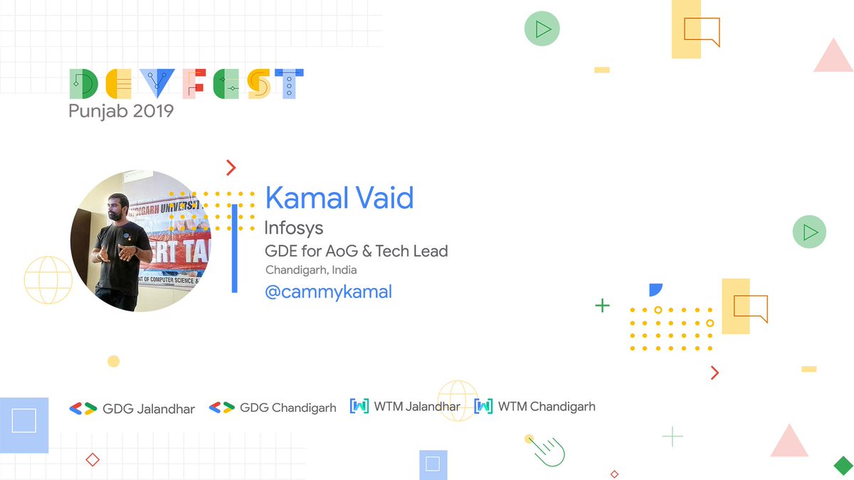 GDGJalandhar's tweet photo. #Speaker10 at #DevFestPunjab, @cammykamal, @GoogleDevExpert for #Assistant and Tech Lead at Infosys, who will be sharing his session on "Kotlin".
To know more: https://t.co/gTjoV17N7H
#DevFest #DevFest19
#GDGJalandhar #WTMJalandhar https://t.co/ofplBUae9i
