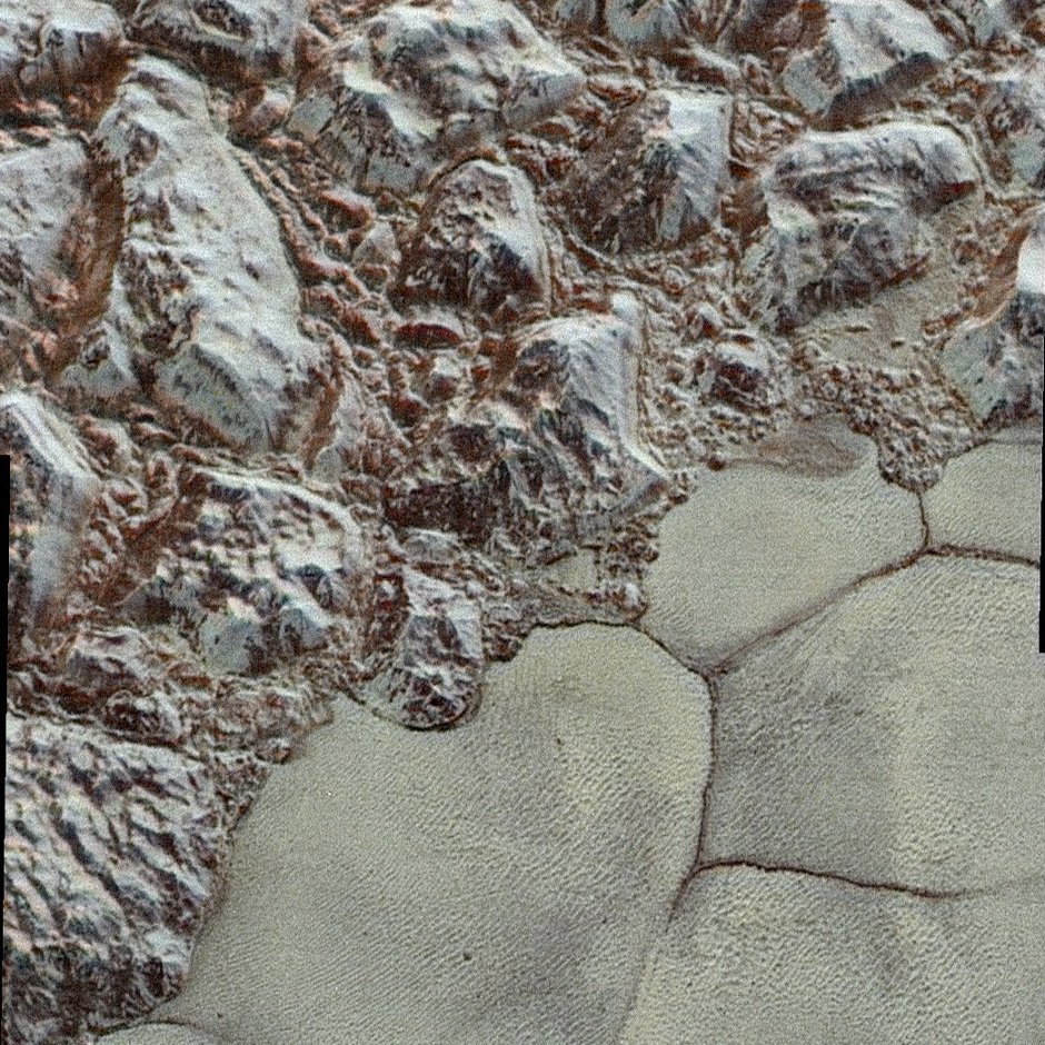 Plutoliveshere's tweet photo. #CallMeStrangeBut my dunes aren't made of sand; they're made of methane particles the size of sand grains. My dunes have been compared to the Mesquite Flat dunes in Earth's Death Valley. At 500,000 yrs old, they're among my youngest features.#Pluto #Space https://t.co/Ie4JMiP2BJ https://t.co/oRKetJWCry