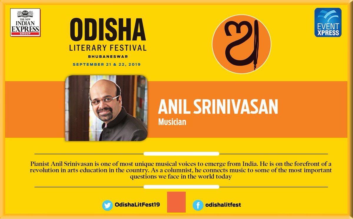 Siba_TNIE's tweet photo. Pianist, music educator, writer and more. You would not want to miss Anil Srinivasan speak and perform at #OLF2019 on September 21 @PrabhuChawla https://t.co/QbgvixUgzr