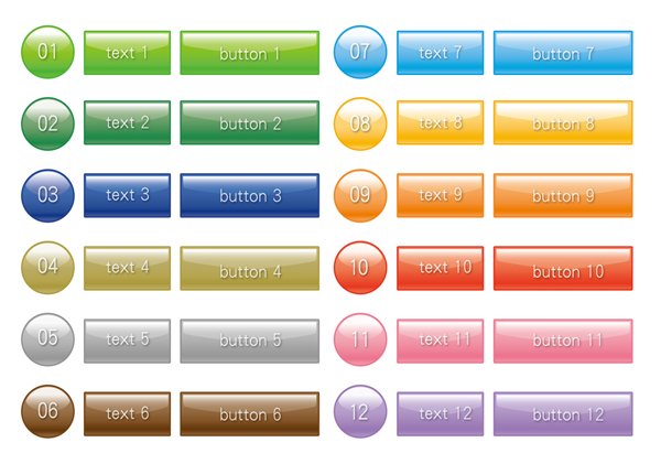 カン丸 デザインのアクセントにもなる カラフルなボタンのセットです ツイッターアカウントから 無料でダウンロード出来ます T Co Vyzpvex7hm 無料 フリー素材 0円 無料素材 イラスト ボタン アイコン バナー バナー ナビゲーション