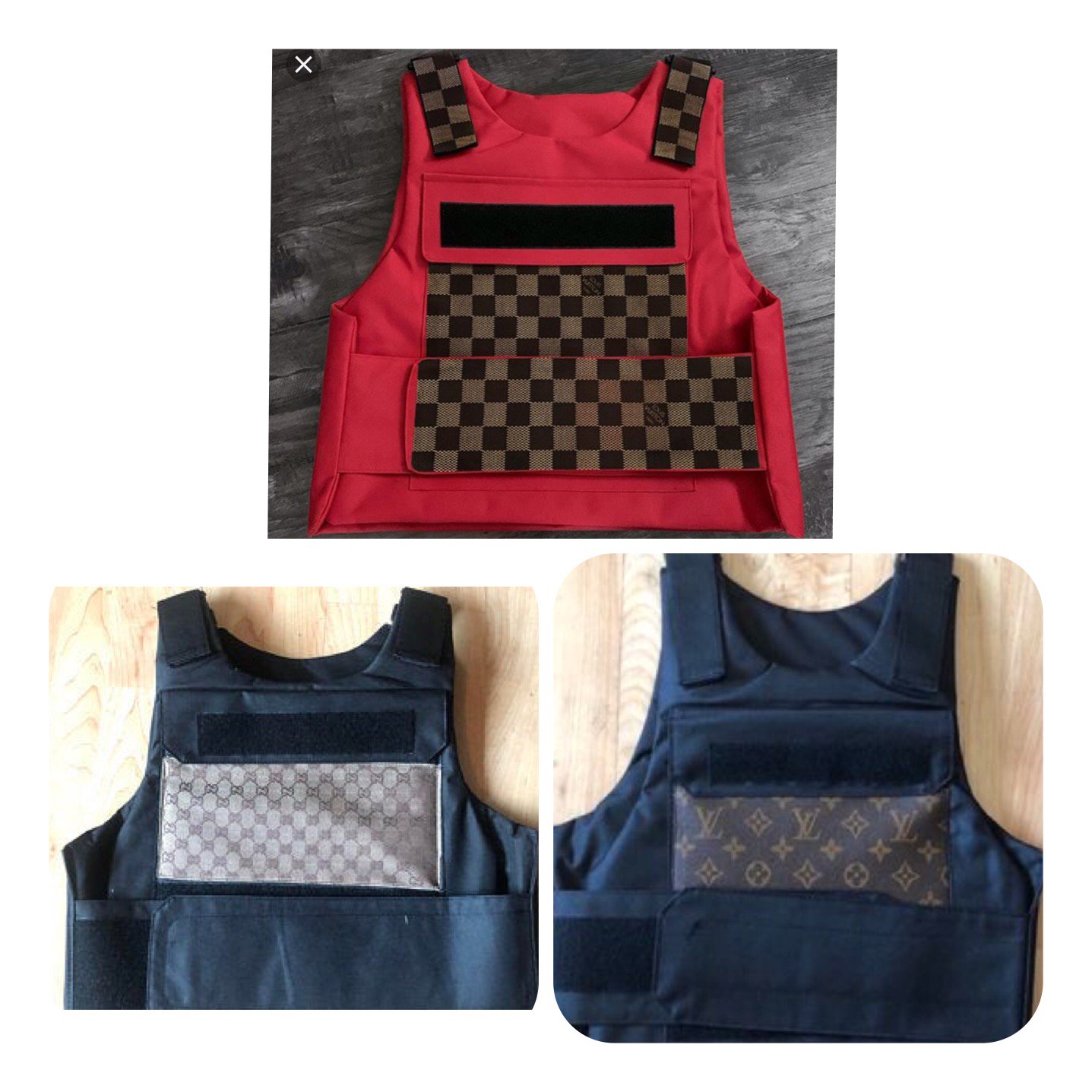 louis vuitton bulletproof vest red