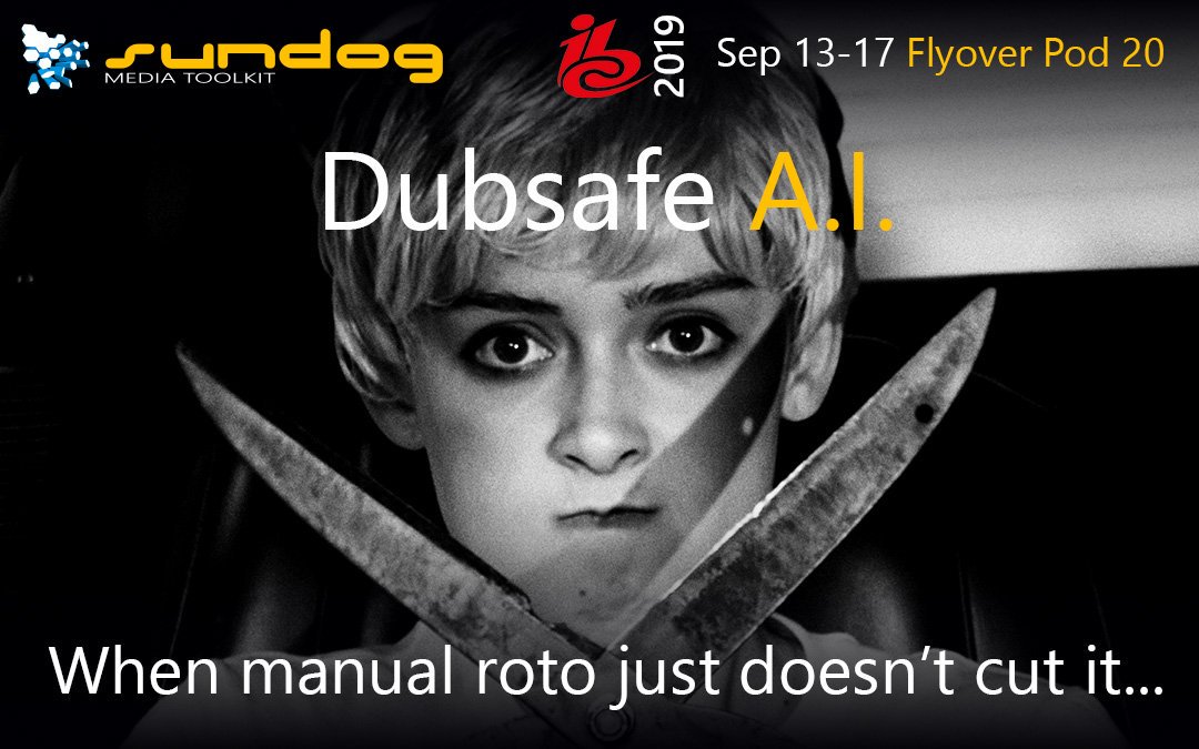 SundogMT's tweet photo. We were asked by a major studio to help them automate their rotoscoping for dubbing security. A few months later our first Sundog AI was born and we named it Dubsafe. https://t.co/Bwn6UoAzWK