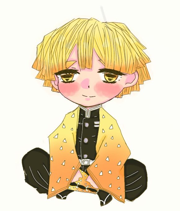 あかめさんがTwitterに投稿した我妻善逸(鬼滅の刃)のイラスト。